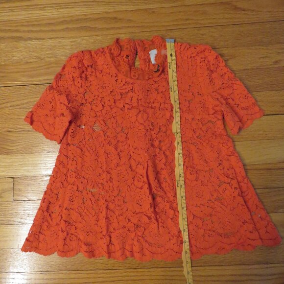 HD in Paris from Anthropologie - Dark orange/Red/Coral shirt - US 2 - VGUC - Picture 5 of 5